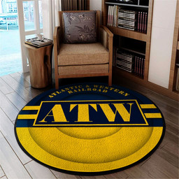 Awrr Round Mat Atlantic & Western Railroad Round Floor Mat Room Rugs Carpet Outdoor Rug Washable Rugs M (32In)