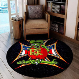 Rat Fink Hot Rod Round Mat 06899 Living Room Rugs, Bedroom Rugs, Kitchen Rugs L (40In)