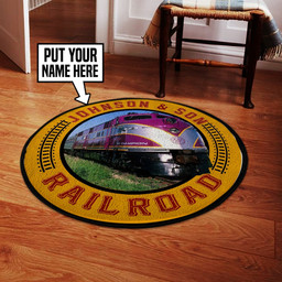 Personalized Acl Atlantic Coast Line Railroad Round Mat Round Floor Mat Room Rugs Carpet Outdoor Rug Washable Rugs M (32In)