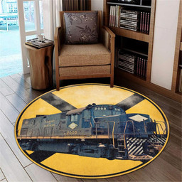 Piedmont & Northern Railroad Crossing Round Mat Round Floor Mat Room Rugs Carpet Outdoor Rug Washable Rugs M (32In)