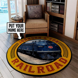 Personalized Missouri Pacific Railroad Round Mat Round Floor Mat Room Rugs Carpet Outdoor Rug Washable Rugs M (32In)
