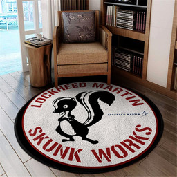 Lockheed Martin Skunk Works Round Mat Round Floor Mat Room Rugs Carpet Outdoor Rug Washable Rugs M (32In)
