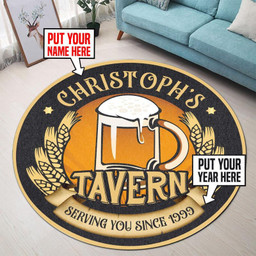 Personalized Tavern Living Room Round Mat Circle Rug M (32in)
