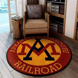 Missouri Round Mat Am Arkansas And Missouri Railroad Round Floor Mat Room Rugs Carpet Outdoor Rug Washable Rugs M (32In)