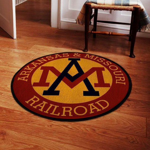 Missouri Round Mat Am Arkansas And Missouri Railroad Round Floor Mat Room Rugs Carpet Outdoor Rug Washable Rugs L (40In)