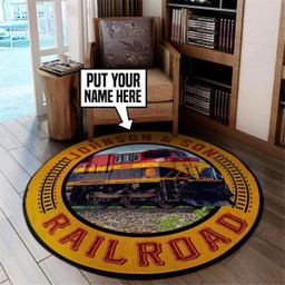 Personalized Kcs Kansas City Southern Railroad Round Mat Round Floor Mat Room Rugs Carpet Outdoor Rug Washable Rugs L (40In)