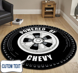 Personalized Power By Hot Rod Round Mat Round Floor Mat Room Rugs Carpet Outdoor Rug Washable Rugs L (40In)