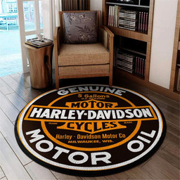 Motorcycle Living Room Round Mat Circle Rug M (32in)