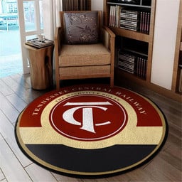 Tennessee Living Room Round Mat Circle Rug Tennessee Central Railroad M (32in)