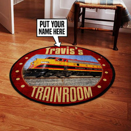 Personalized Kcs Kansas City Southern Railroad Living Room Round Mat Circle Rug L (40in)