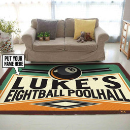 Personalized Billiards 8Ball Round Mat Round Floor Mat Room Rugs Carpet Outdoor Rug Washable Rugs M (32In)