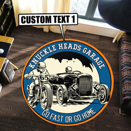 Personalized Hot Rod Go Fast Or Go Home Round Mat Round Floor Mat Room Rugs Carpet Outdoor Rug Washable Rugs L (40In)