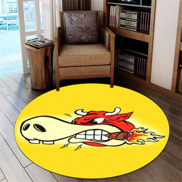 Hot Rod Round Mat Round Floor Mat Room Rugs Carpet Outdoor Rug Washable Rugs L (40In)