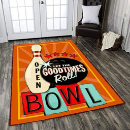 Bowling Let The Goodtimes Rool Round Mat Round Floor Mat Room Rugs Carpet Outdoor Rug Washable Rugs M (32In)