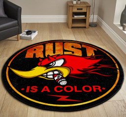 Hot Rod Rust Is A Color Round Mat Round Floor Mat Room Rugs Carpet Outdoor Rug Washable Rugs M (32In)