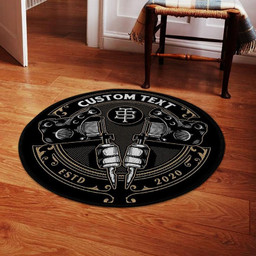 Personalized Tattoo Studio Round Mat Round Floor Mat Room Rugs Carpet Outdoor Rug Washable Rugs M (32In)