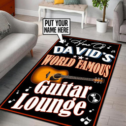 Personalized Guitar Lounge Area Rug Carpet  Medium (4 X 6 FT)