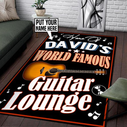 Personalized Guitar Lounge Area Rug Carpet  Large (5 X 8 FT)
