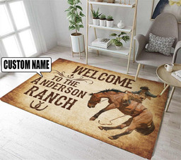 Personalized Ranch Area Rug Carpet  Medium (4 X 6 FT)