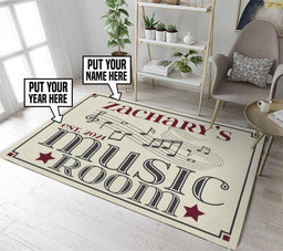 Personalized Music Room Area Rug Carpet 3 Small (3x5ft)
