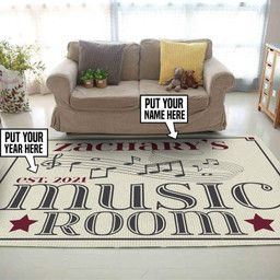 Personalized Music Room Area Rug Carpet 3 Medium (4 X 6 FT)