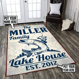Personalized Lake House Area Rug Carpet  Small (3x5ft)
