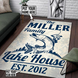 Personalized Lake House Area Rug Carpet  Large (5 X 8 FT)