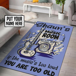 Personalized Music Room Area Rug Carpet  Large (5 X 8 FT)