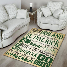 St Patrick Celtic Shamrock Area Rug Carpet  Medium (4 X 6 FT)