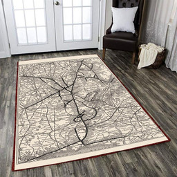 Louisville Area Rug Carpet Antique Louisville And Nashville Railroad Map L And N Railroad Map Small (3x5ft)