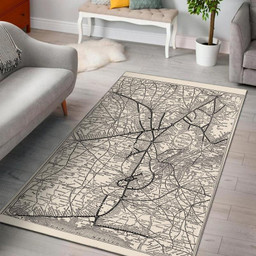 Louisville Area Rug Carpet Antique Louisville And Nashville Railroad Map L And N Railroad Map Large (5 X 8 FT)