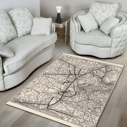 Louisville Area Rug Carpet Antique Louisville And Nashville Railroad Map L And N Railroad Map Medium (4 X 6 FT)