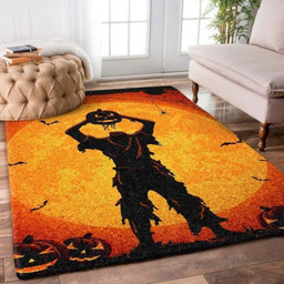 Happy Halloween Witch Pumpkin Skeleton Spider Vampire Bats Area Rug Carpet Carpet Small (3x5ft)