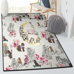 Labradoodle Dog Washable Rugs Labradoodle Rug Rectangle Rugs Washable Area Rug Non-Slip Carpet For Living Room Bedroom Area Rug Small (3 X 5 FT)