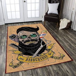 Barbershop Area Rug Carpet  Medium (4 X 6 FT)