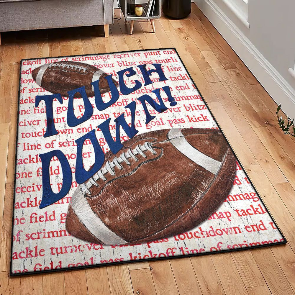 American Football American Football Rug Rectangle Rugs Washable Area Rug Non-Slip Carpet For Living Room Bedroom Area Rug Small (3 X 5 FT)
