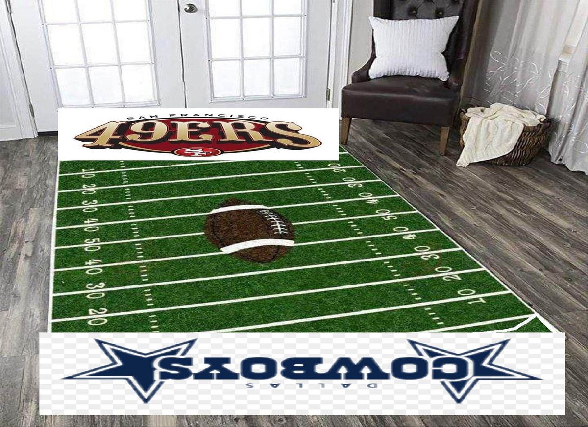 American Football Club Rectangle Rug Carpet Washable Rugs Small (3 X 5 FT)