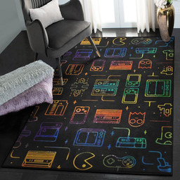 Video Game Washable Rugs Video Games Rug Rectangle Rugs Washable Area Rug Non-Slip Carpet For Living Room Bedroom Area Rug Small (3 X 5 FT)