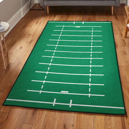 American Football Positions Dining Room Rug American Football Field Rug Rectangle Rugs Washable Area Rug Non-Slip Carpet For Living Room Bedroom Area Rug Small (3 X 5 FT)