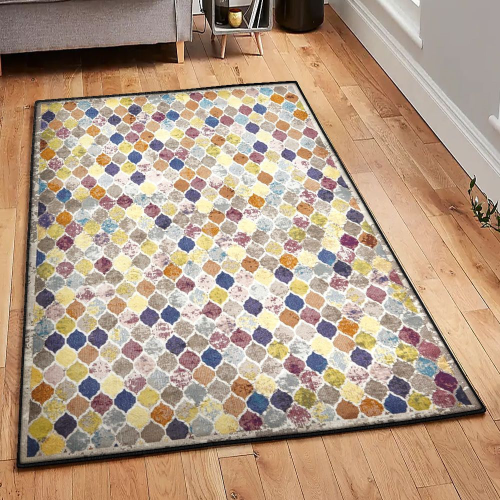 Large 16Th Avenue 35A Multi Rug Rectangle Rugs Washable Area Rug Non-Slip Carpet For Living Room Bedroom Area Rug Small (3 X 5 FT)