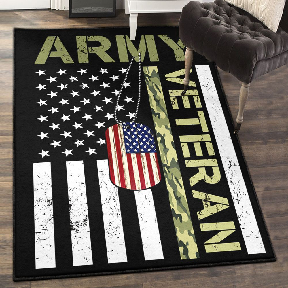 Marines Modern Rugs Us Army Veteran Rug Rectangle Rugs Washable Area Rug Non-Slip Carpet For Living Room Bedroom Area Rug Small (3 X 5 FT)