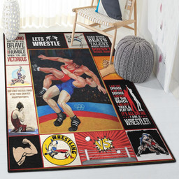 Wrestling Modern Wrestling Is My Passion Rug Rectangle Rugs Washable Area Rug Non-Slip Carpet For Living Room Bedroom Area Rug Small (3 X 5 FT)