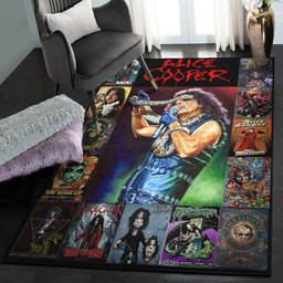 Playroom Rug Alice Cooper 1 Rug Rectangle Rugs Washable Area Rug Non-Slip Carpet For Living Room Bedroom Area Rug Small (3 X 5 FT)
