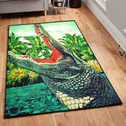 Alligator Carpet Alligator Rug Rectangle Rugs Washable Area Rug Non-Slip Carpet For Living Room Bedroom Area Rug Small (3 X 5 FT)