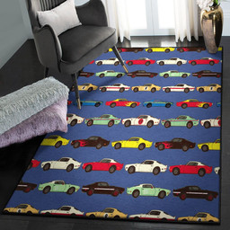 Car Accessories Race Car Rug Rectangle Rugs Washable Area Rug Non-Slip Carpet For Living Room Bedroom Area Rug Small (3 X 5 FT)