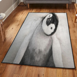 Penguin Dining Room Rug Penguins 1 Rug Rectangle Rugs Washable Area Rug Non-Slip Carpet For Living Room Bedroom Area Rug Small (3 X 5 FT)