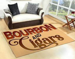 Bourbon And Cigars Area Rug Carpet  Small (3x5ft)