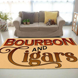 Bourbon And Cigars Area Rug Carpet  Medium (4 X 6 FT)