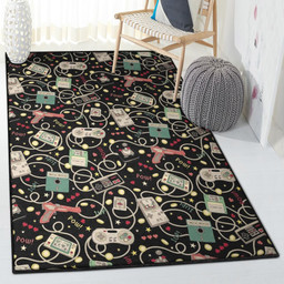 Video Games Modern Rugs Video Game Rug Rectangle Rugs Washable Area Rug Non-Slip Carpet For Living Room Bedroom Area Rug Small (3 X 5 FT)