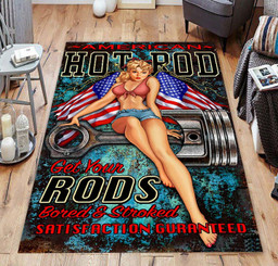 Mechanic Hot Rod Service Pinup Girl Rug, Carpet 10414